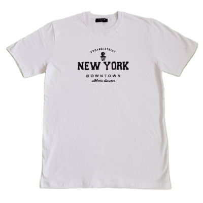 تیشرت مردانه طرح نیویورک (new york) سفید